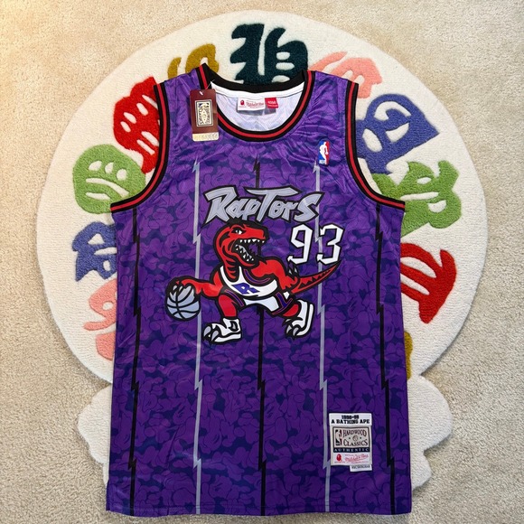 Mitchell & Ness Other - Mitchell & Ness BAPE Toronto Raptors Purple Camo Jersey 93 Medium NWT Rare NBA